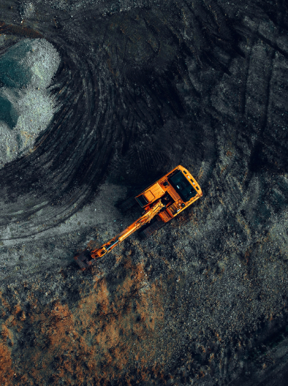 Excavator,At,Work,On,A,Dark,Background